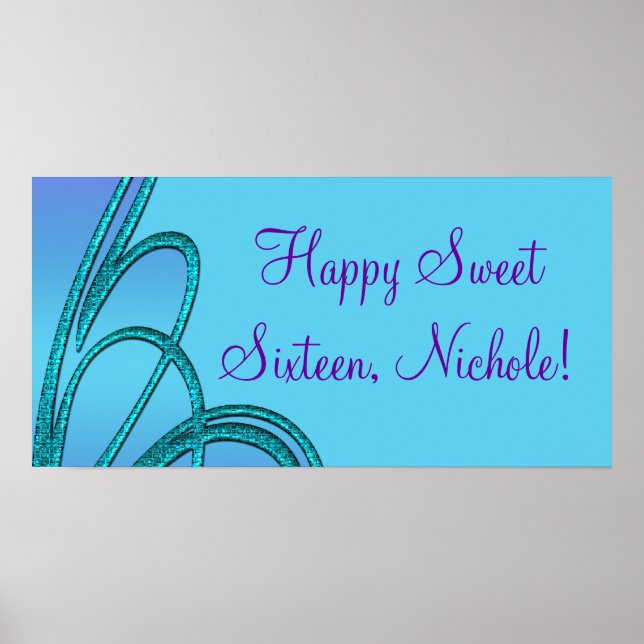 Birthday Party Banners Posters Poster (Vorne)