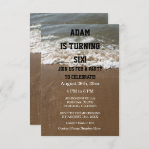 Birthday Party Beach Nautical Ocean Custom 2023 Einladung