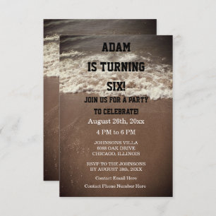 Birthday Party Beach Wassersport Outdoor Custom Einladung