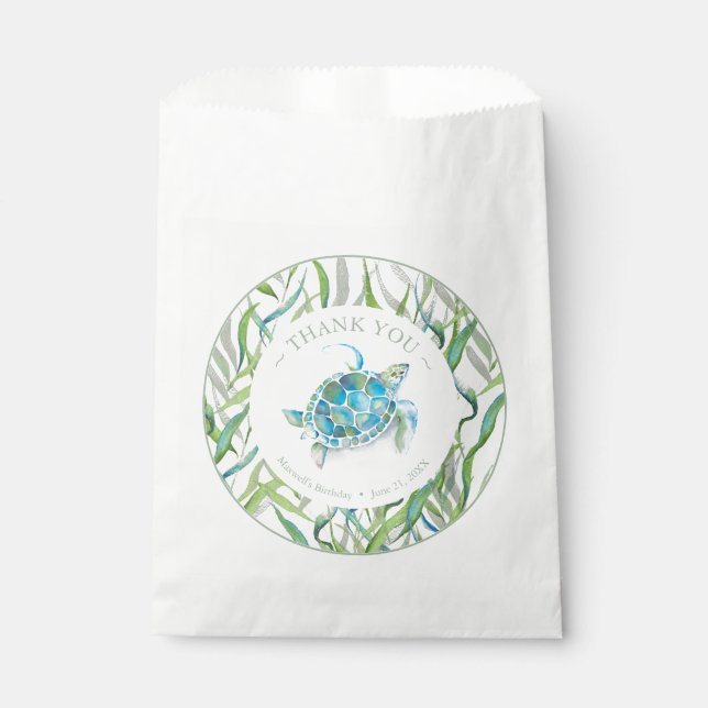 Birthday Party befürwortet die Flaggen-Meeresschil Geschenktütchen (Vorderseite)