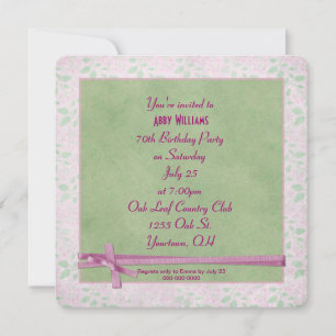 Birthday Party Bow Einladung