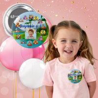 Birthday Party Button Spooky Baby Dino Thema
