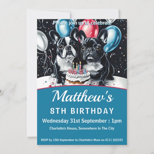 Birthday Party Einladung (Vorderseite)