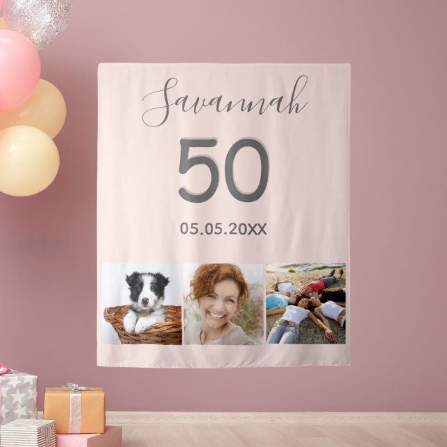 Birthday Party Erröten Rose Gold Foto Wandteppich (Von Creator hochgeladen)
