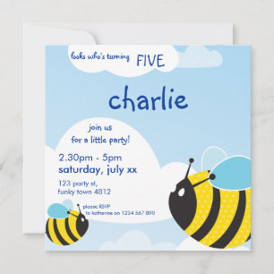 BIRTHDAY PARTY ERSUCHT: Bienen im Himmel 2SQ Einladung