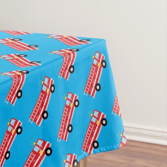 Birthday Party für Feuerwehrfahrzeuge Tischdecke (Beispiel)
