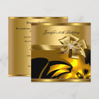 Birthday Party Gold Abstrakt Diamond Jewel Einladung