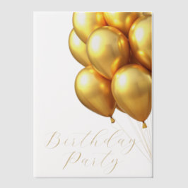 Birthday Party Gold Balloons