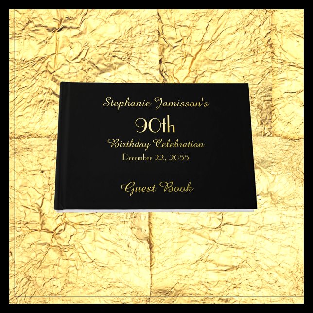 Birthday Party Gold FOLIE für Black Cover Memory Gästebuch (Von Creator hochgeladen)