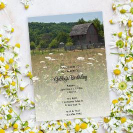 Birthday Party im gewitterten Barland Einladung