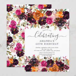 Birthday Party im Herbst Einladung