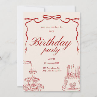 birthday party invitation card einladung