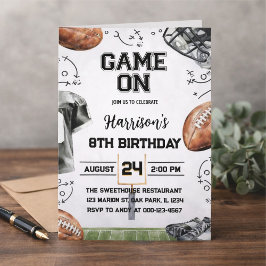 birthday party invitation for an American football Einladung