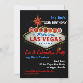 Birthday Party Las Vegas Party Einladungen