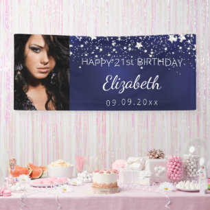 Birthday Party Marine blauen Sterne Foto Banner