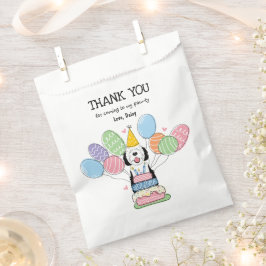 Birthday Party mit Schwarz und Weiß Sheepadoodle Geschenktütchen