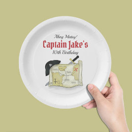 Birthday Party Niedlich Pirate Personalisiert Pappteller