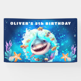 Birthday Party niedlich Shark Boy Banner