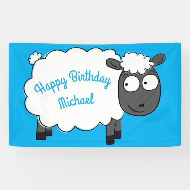 Birthday Party Niedlicher Cartoon Kinder Banner (Horizontal)
