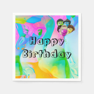 Birthday Party People Balloons Serviette