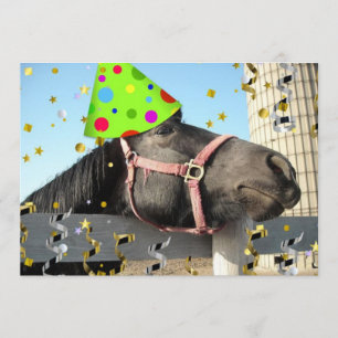 Birthday Party Pferd Einladung