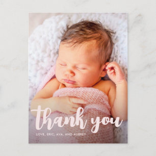 Birthday Party Pink Vielen Dank, Script Full Foto Postkarte