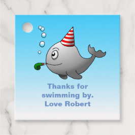 Birthday Party ready Whale Geschenkanhänger