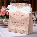 Birthday Party Rose Gold Thank You Cute Geschenkschachtel<br><div class="desc">Add a touch of elegance to your celebration with these rose gold thank you favor boxes — perfect for birthday parties, bridal showers, or any stylish event. Featuring a soft pink and metallic rose gold palette with a sweet thank-you message, these small gift boxes are ideal for candy, trinkets, or...</div>