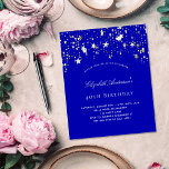 Birthday Party Royal Blue Stars Budget Einladung Flyer<br><div class="desc">Bitte beachten Sie,  dass diese Einladung auf Flyer Papier und sehr dünn ist. Umschläge sind nicht enthalten. Für dickere Einladungen (gleiche Design) besuchen Sie bitte unseren Shop A 40. Geburtstag-Party-Einladung für ihn und sie. Ein königsblauer Hintergrund mit Sternen. Personalisieren und fügen Sie einen Namen und Party-Details hinzu.</div>