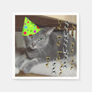 Birthday Party Russische Blaue Katze Serviette