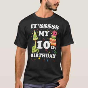 Birthday Party Schlange Kinder 10. Geburtstag T-Shirt