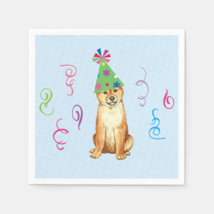 Birthday Party Shiba Inu Serviette