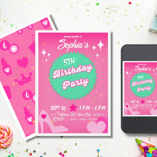 Birthday Party, Sparkle Einladung