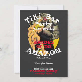 Birthday Party Tiki Bar Amazon Brides Einladung