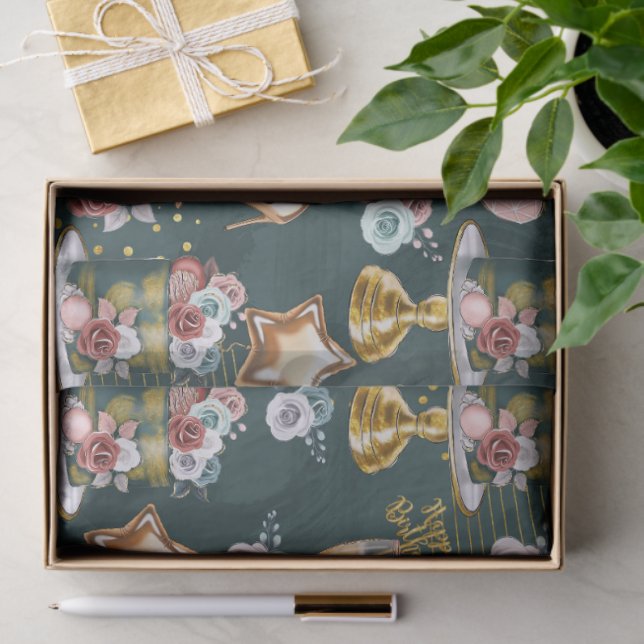 Birthday Pattern  Seidenpapier (Geschenk)