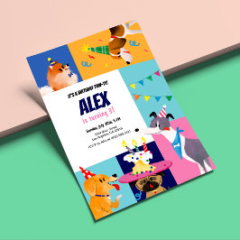 Birthday Paw-ty Kindergeburtstag Einladung