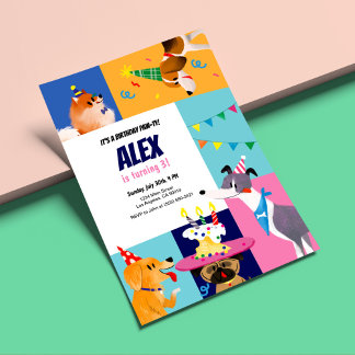 Birthday Paw-ty Kindergeburtstag Einladung