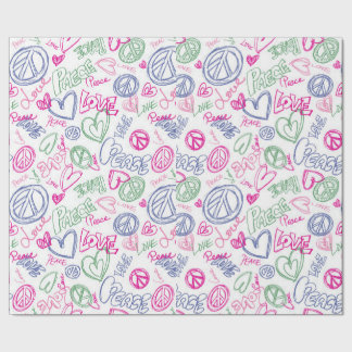 Birthday Peace Wrapping Paper Geschenkpapier