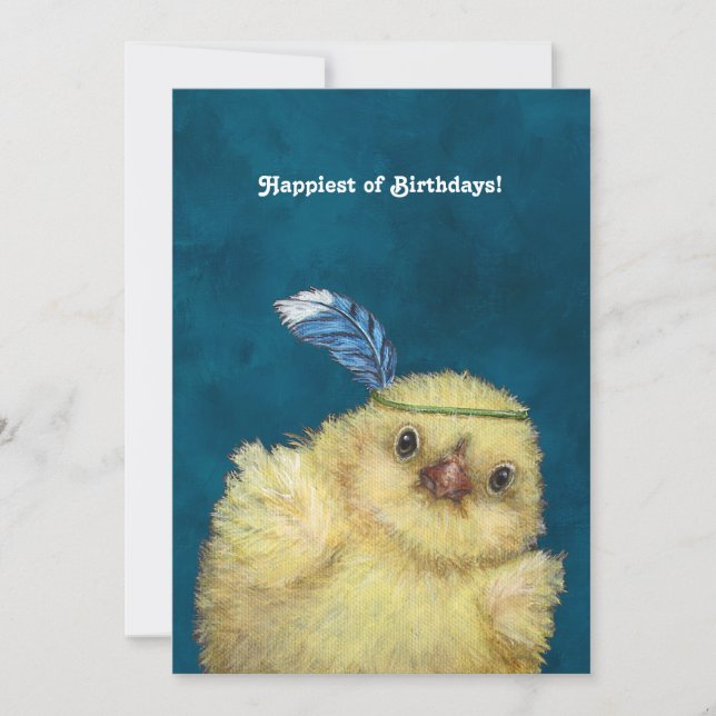 Birthday Peep-Flachkarte Karte (Vorderseite)