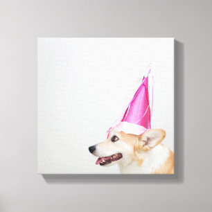 Birthday Pembroke Welsh Corgi Dog Leinwanddruck