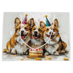 Birthday Pembroke Welsh Corgi Hunde Große Geschenktüte