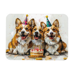 Birthday Pembroke Welsh Corgi Hunde Magnet