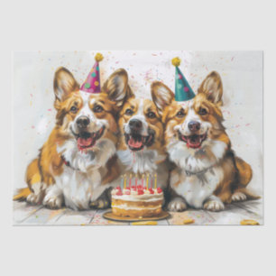 Birthday Pembroke Welsh Corgi Hunde Seidenpapier