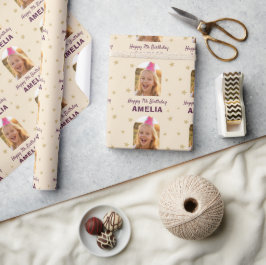 Birthday Personalized Photo Wrapping Geschenkpapier