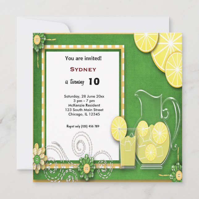 Birthday Picnic Einladung (Vorderseite)