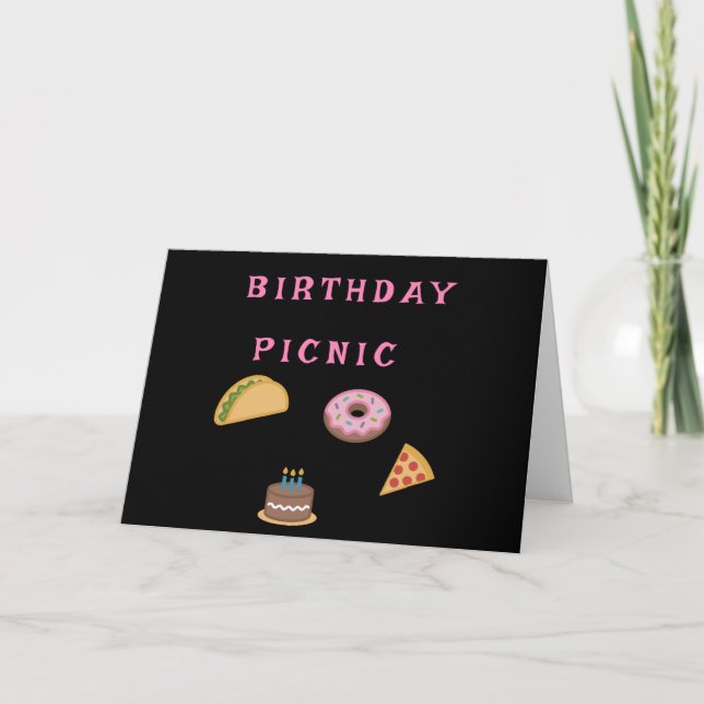 Birthday Picnic Party Karte (Vorderseite)