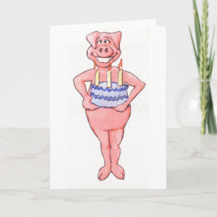 Birthday Pig Karte