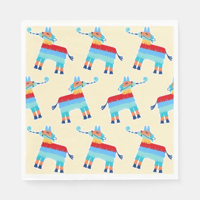 Birthday Pinata Party Napkins Serviette (Vorderseite)