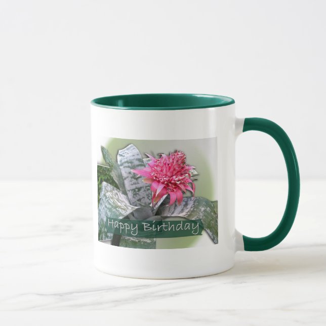 Birthday Pink Bromeliad Tasse (Rechts)