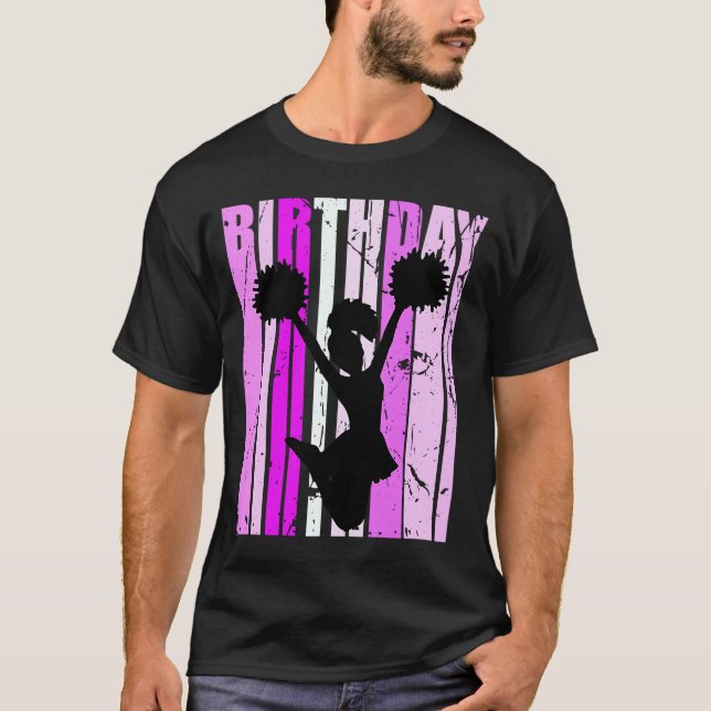 Birthday Pink Cheerleading Cheer Squad For Girls O T-Shirt (Vorderseite)